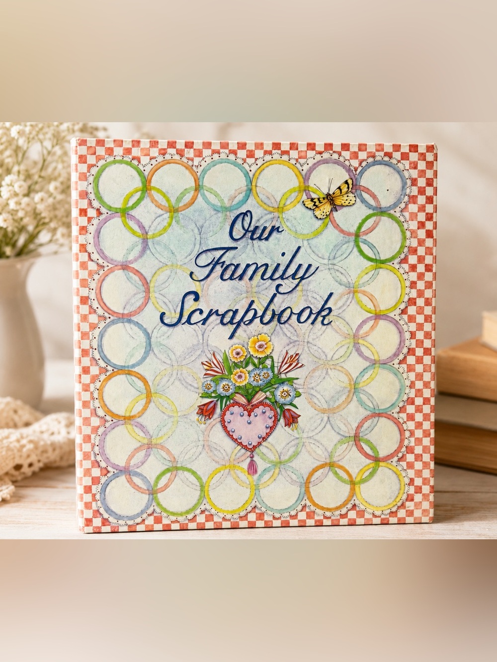 Our Family Scrapbook Memory Album Keepsake Book Vintage Style